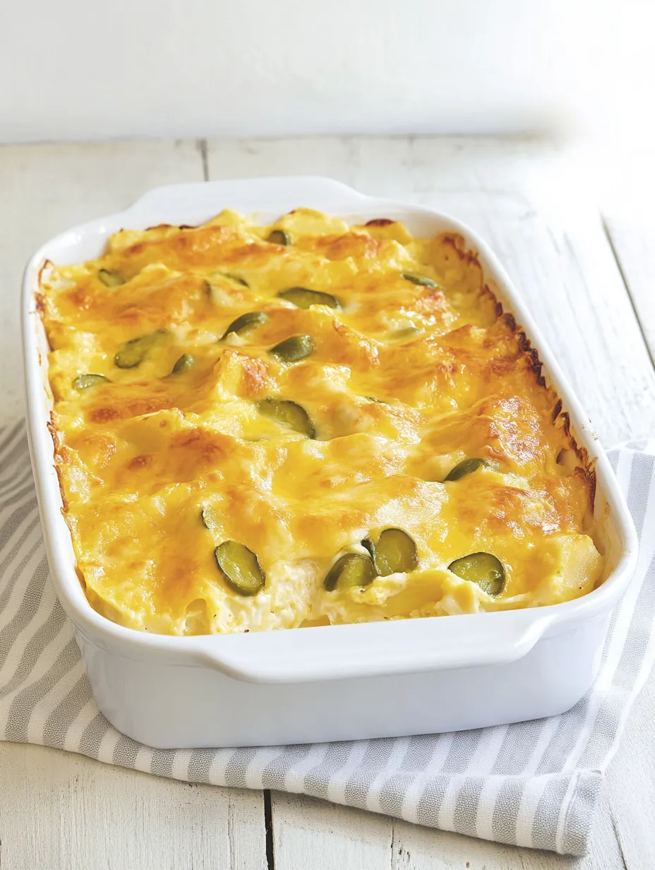 Tangy Pickle Cheese Pasta Bake Recipe