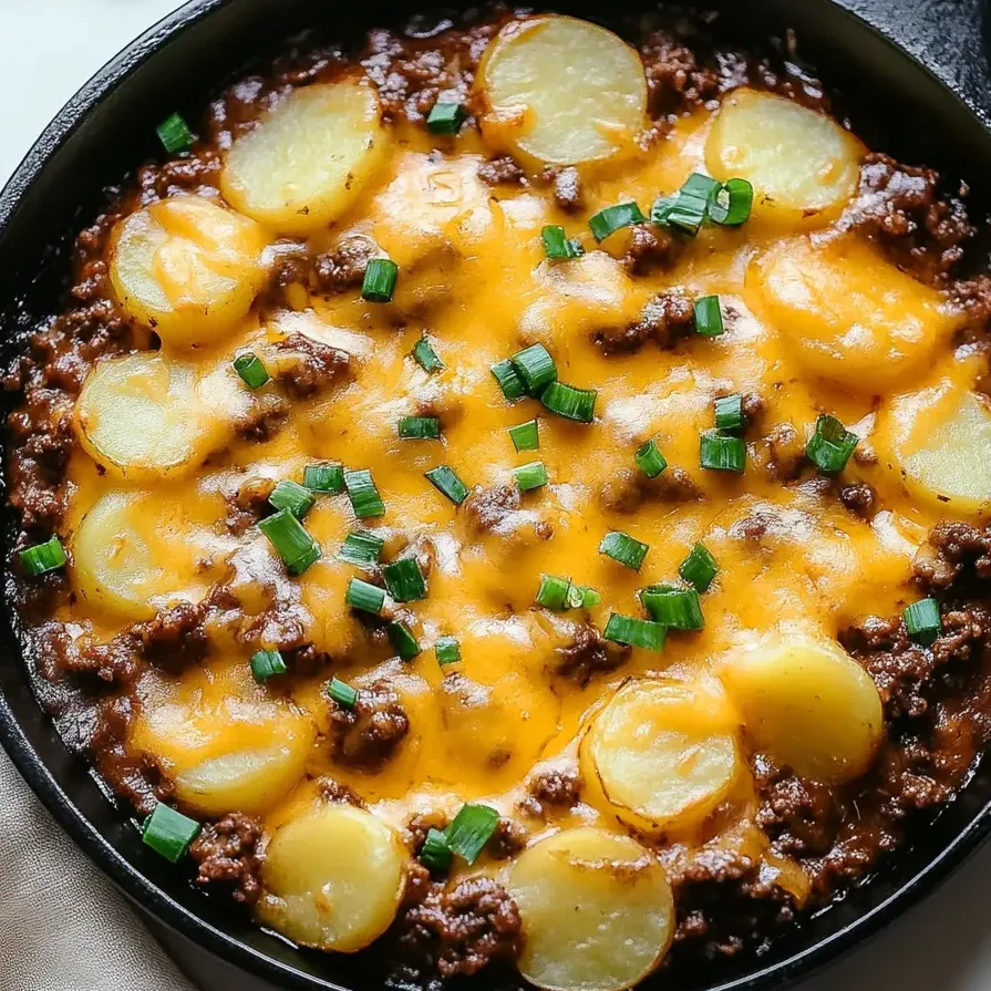 baked ground beef and potatoes