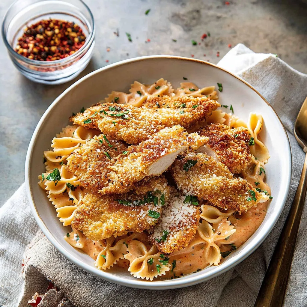 Cheesy chicken cutlets served in a bowl.