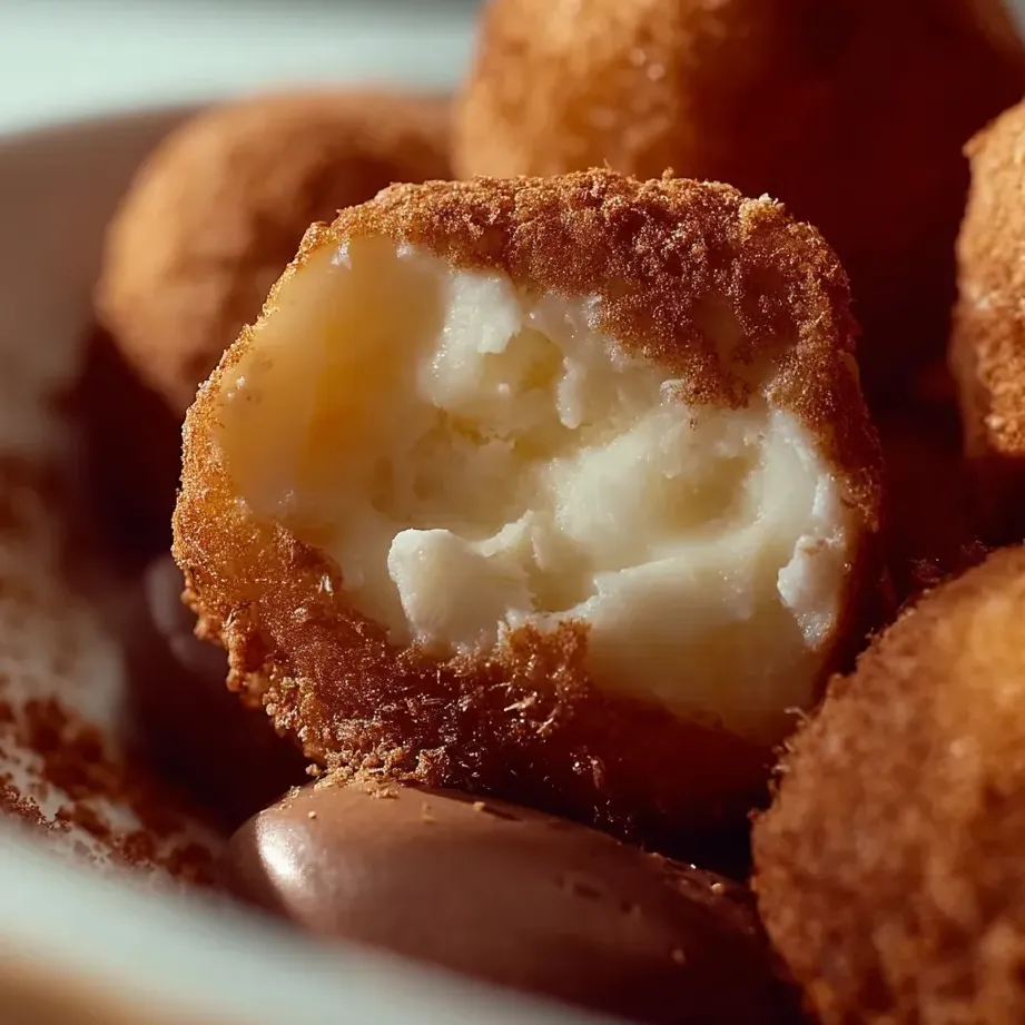 A plate featuring chewy milk mochi bites.