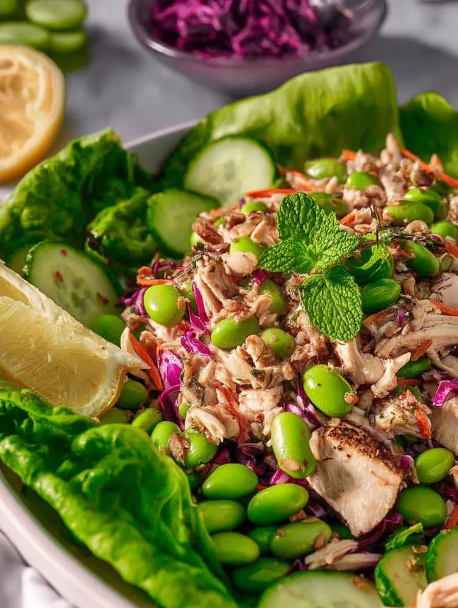 A protein-rich chicken and edamame mix perfect for quick meals.