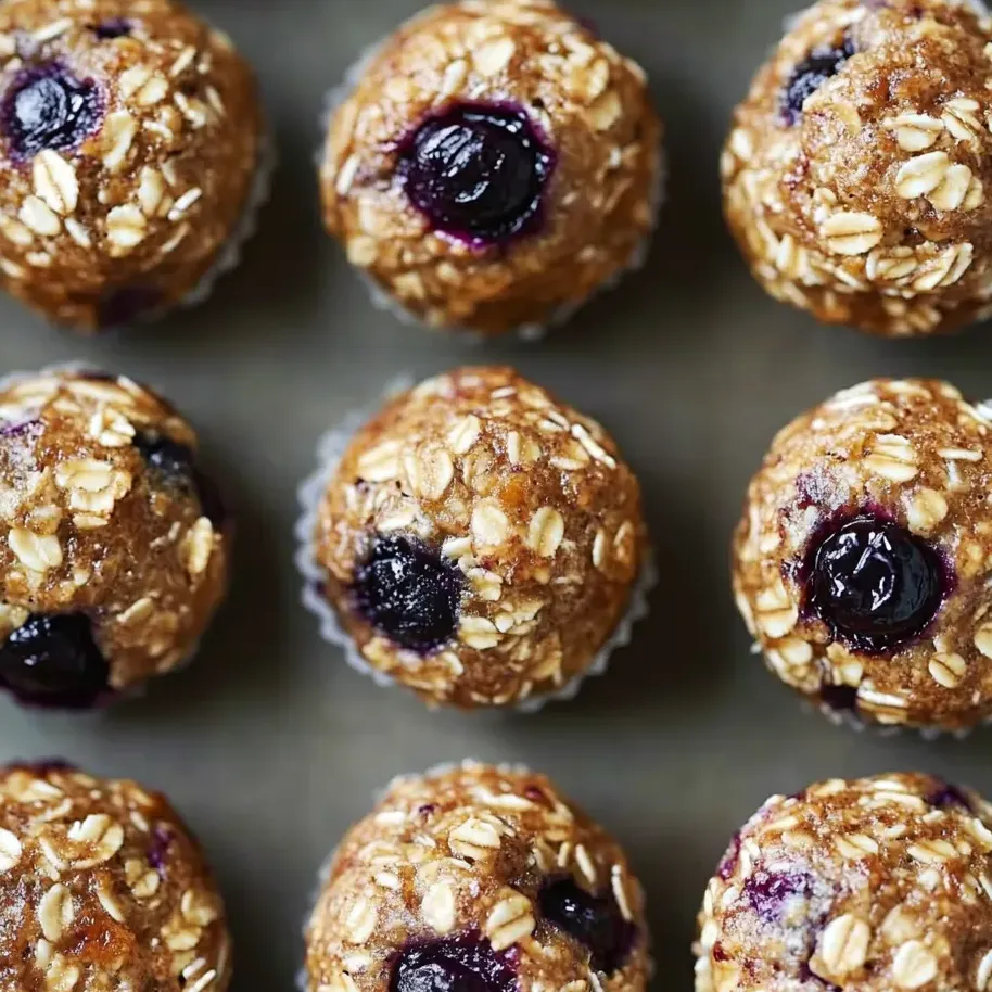 Close-up of tasty blueberry energy snacks.