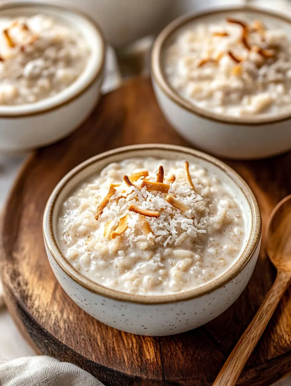 A bowl of velvety coconut rice delicacy.