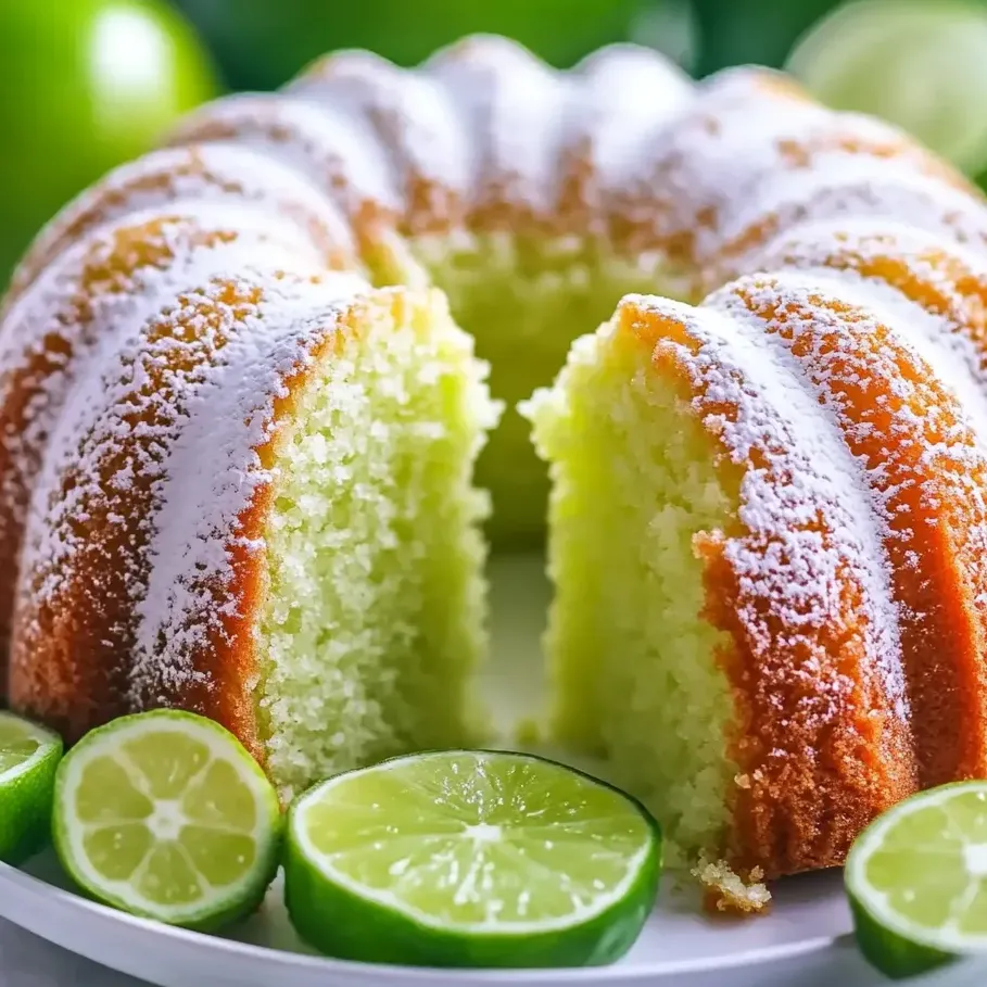 A slice of key lime pound cake.