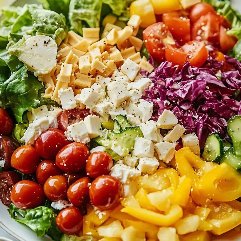A colorful Italian chopped salad.