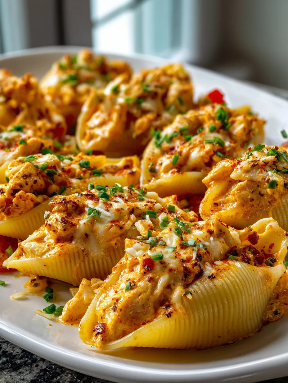 A plate of Creamy Cajun Chicken Shells.