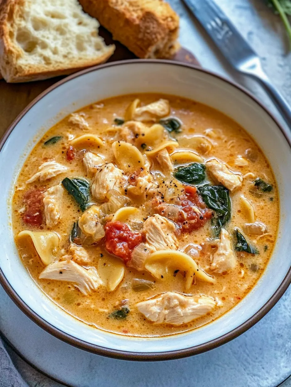A bowl of creamy Tuscan chicken goodness.