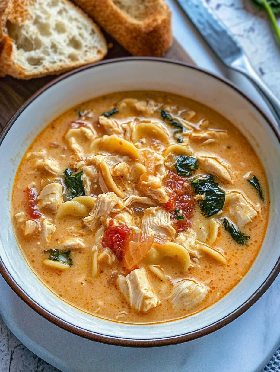 A bowl of creamy Tuscan chicken goodness.
