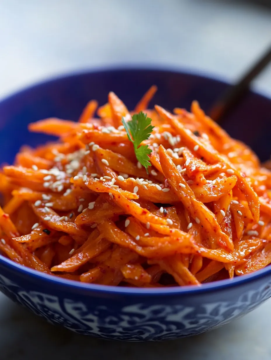 A bowl of Korean-style carrot.