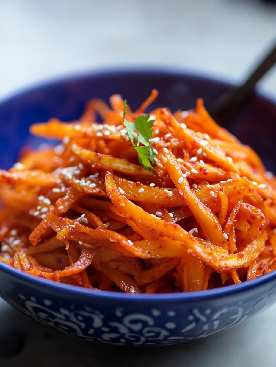 A bowl of Korean-style carrot.