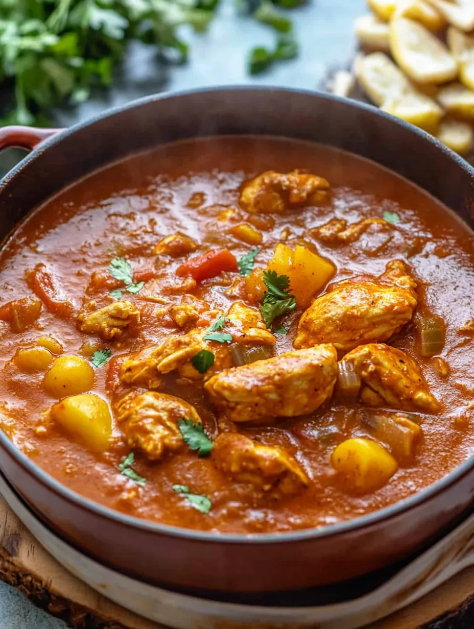 A bowl of Moroccan chicken stew spices.