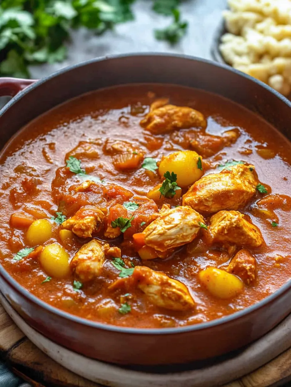 A bowl of Moroccan chicken stew spices.