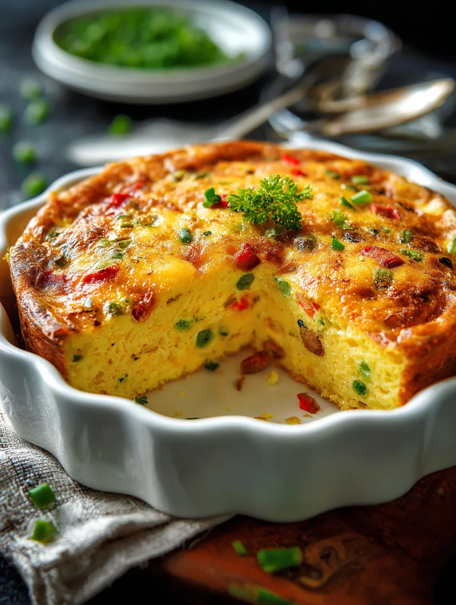 A slice of quiche is on a plate.