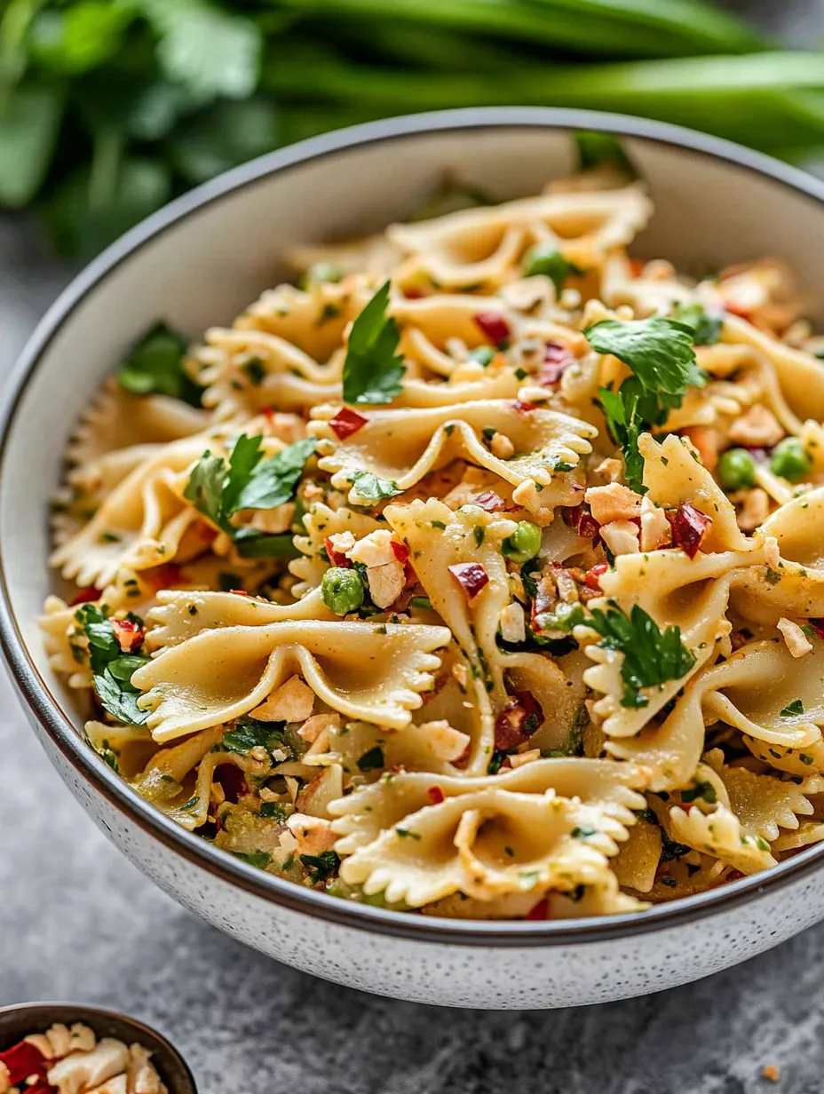Bowl loaded up with veggie-filled pasta.
