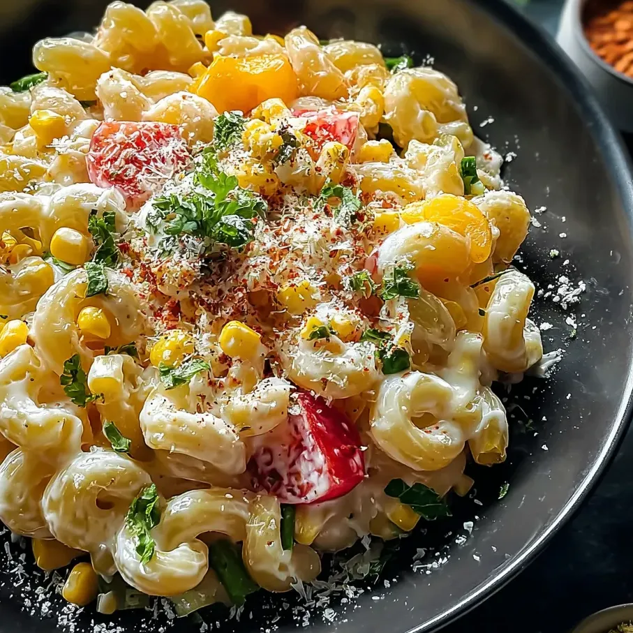 Pasta and tomatoes topped with cheese in a bowl.
