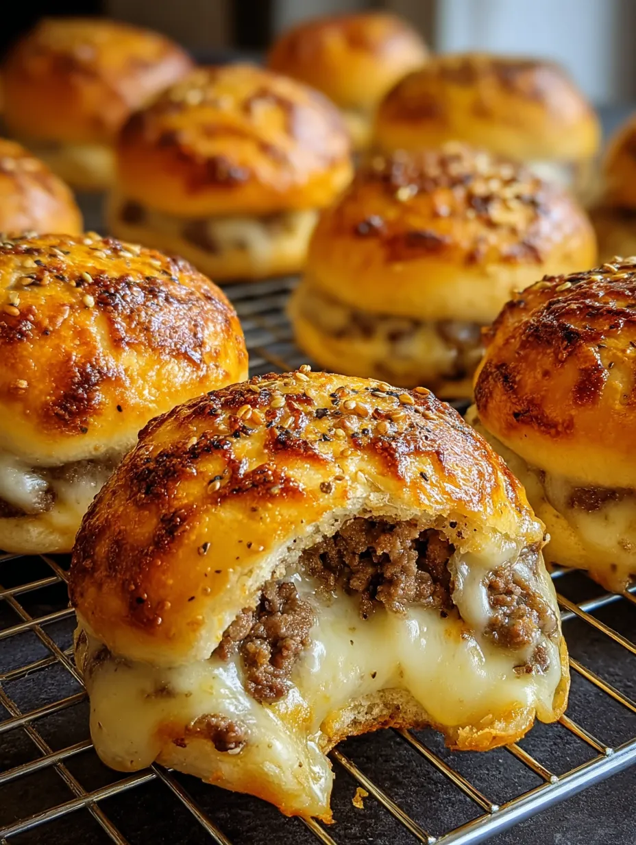 A close up of a meatball on a bun.