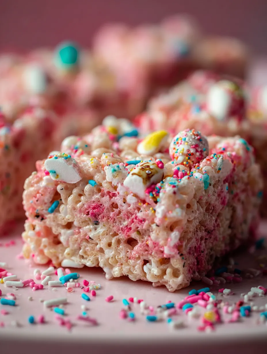 Close up of a sprinkle-packed candy bar.