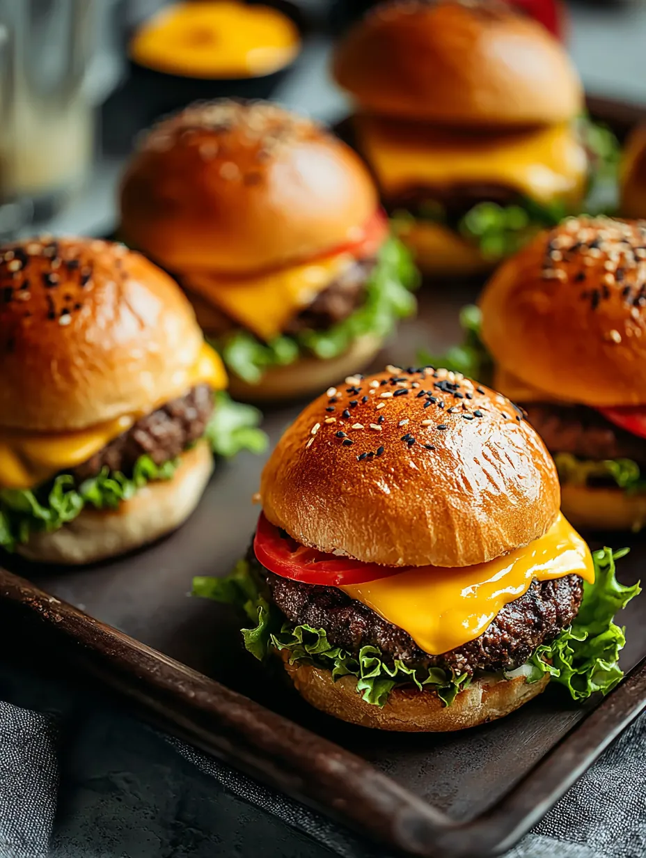 A plate stacked with burgers, lettuce, and tomatoes.