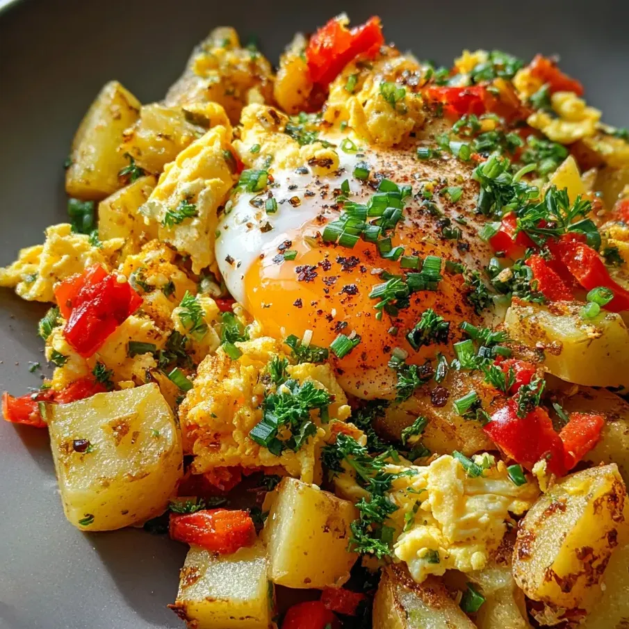 Breakfast plate topped with a fried egg.