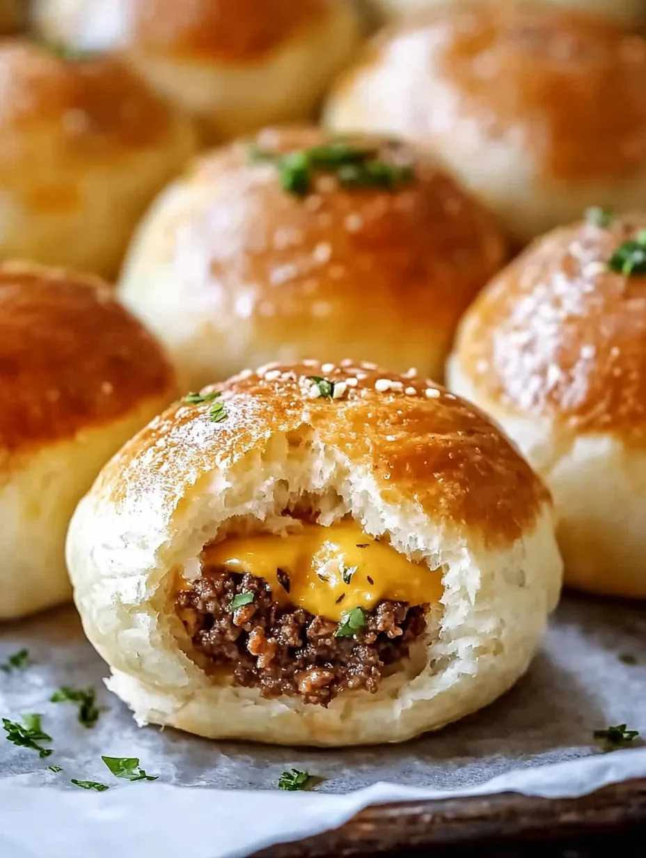 Garlic Parmesan Cheeseburger Bombs recipe