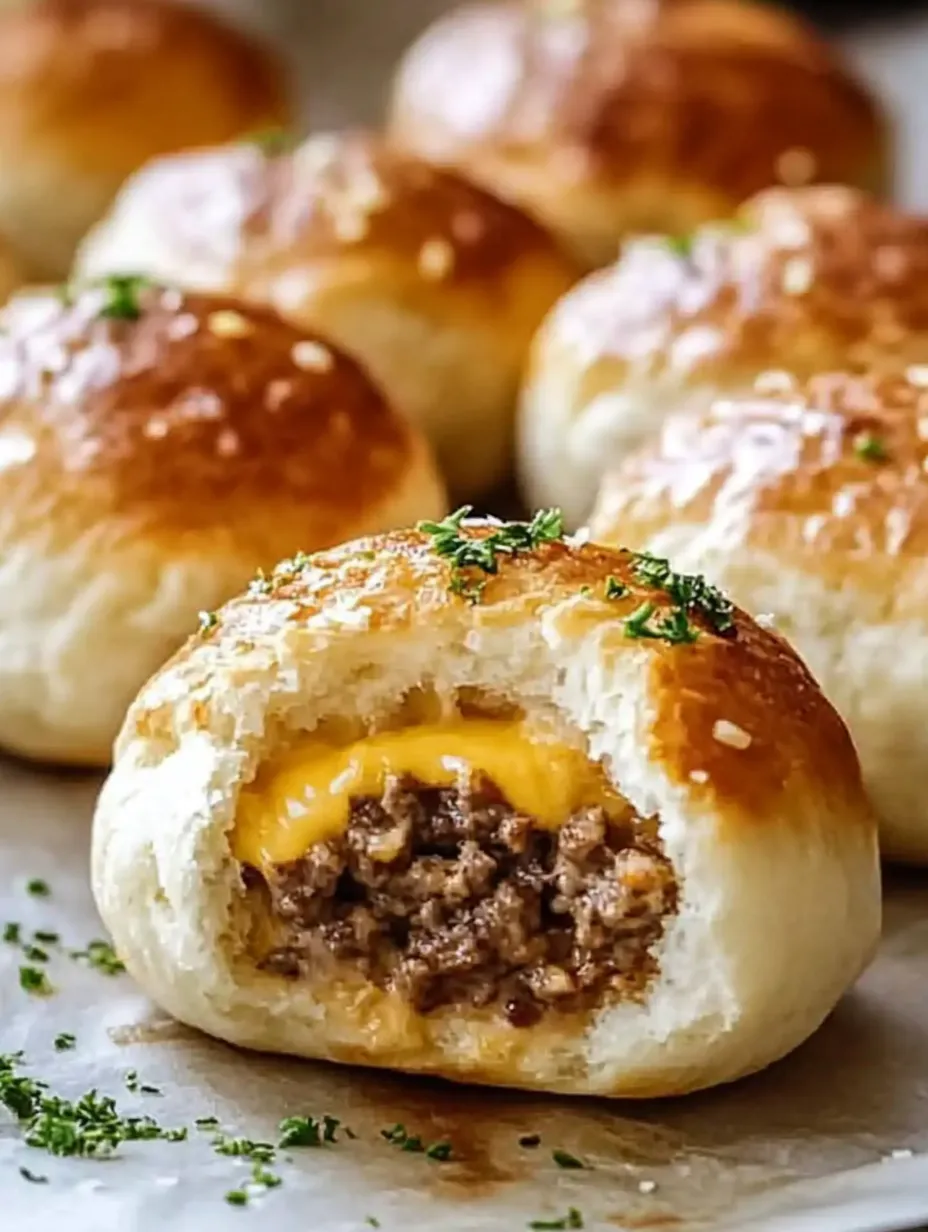 Easy Garlic Parmesan Cheeseburger Bombs recipe