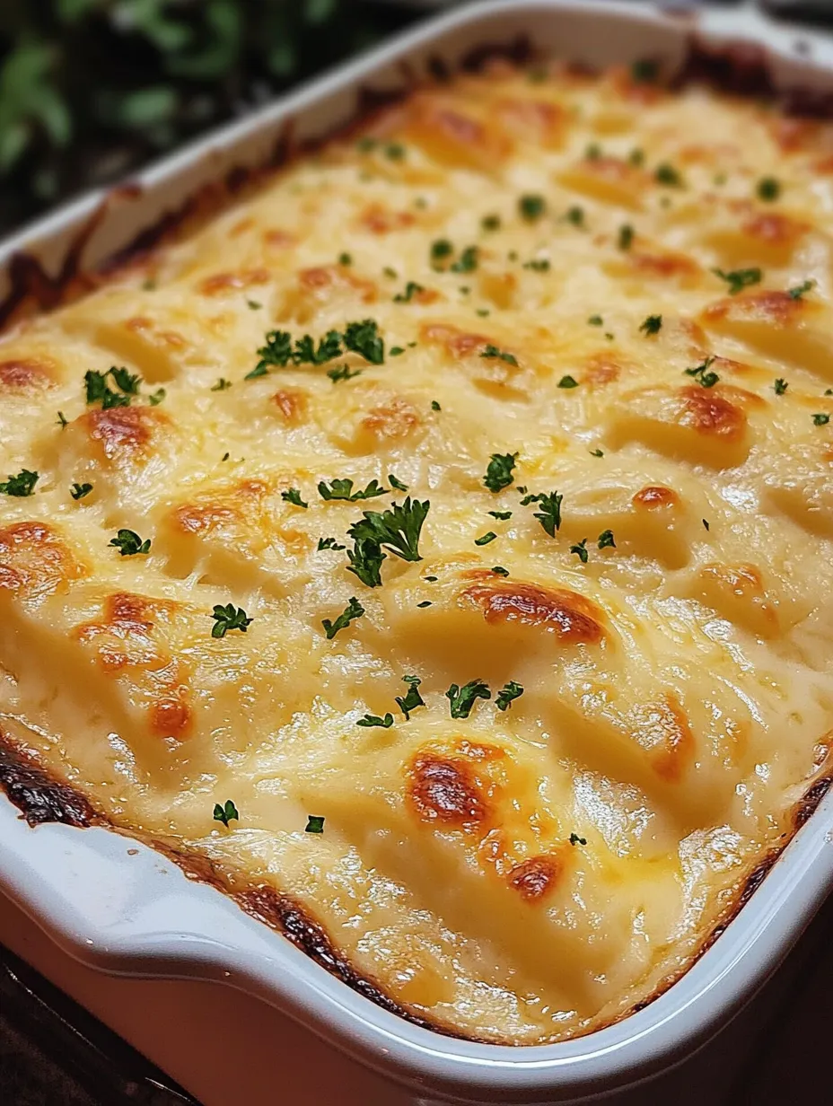 Easy Dad’s Creamy Cheesy Au Gratin Potatoes recipe