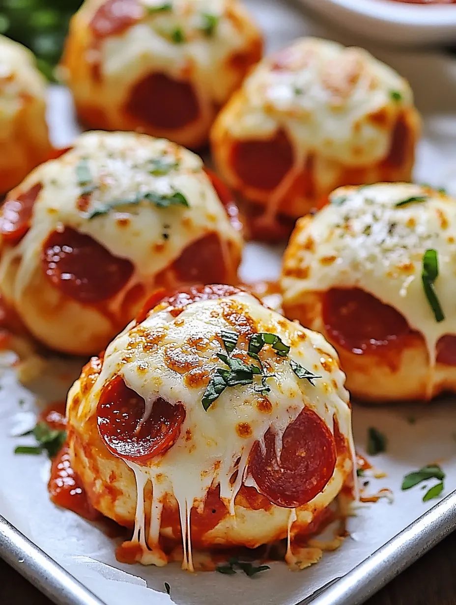 Cheesy pepperoni Pizza Bombs recipe