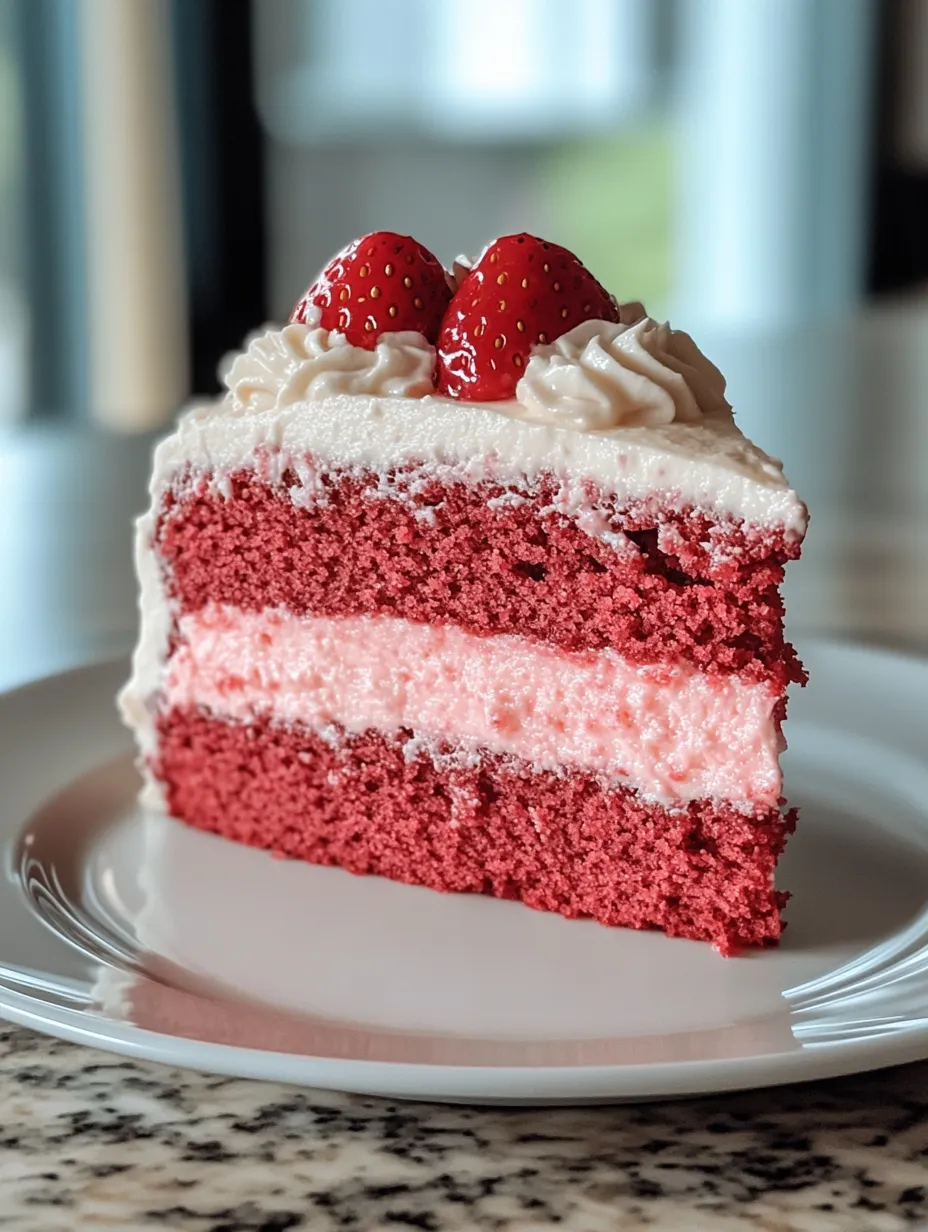 Best Strawberry Layered Cake with Cream Cheese Frosting RECIPE