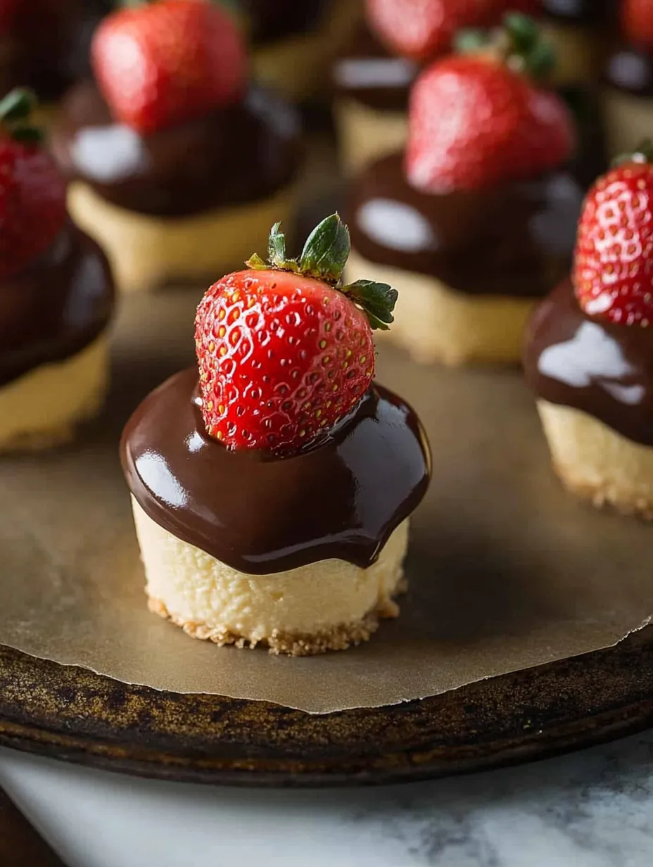 Chocolate Dipped Strawberry Cheesecake recipe