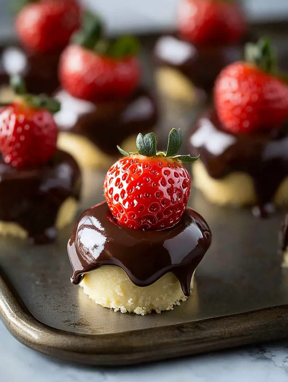 Easy Chocolate Dipped Strawberry Cheesecake Recipe