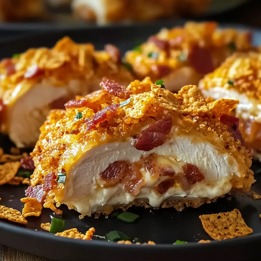 Cream Cheese and Bacon Stuffed Doritos Chicken