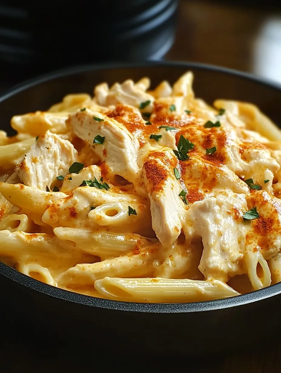 Easy Buffalo Chicken Alfredo Penne Recipe