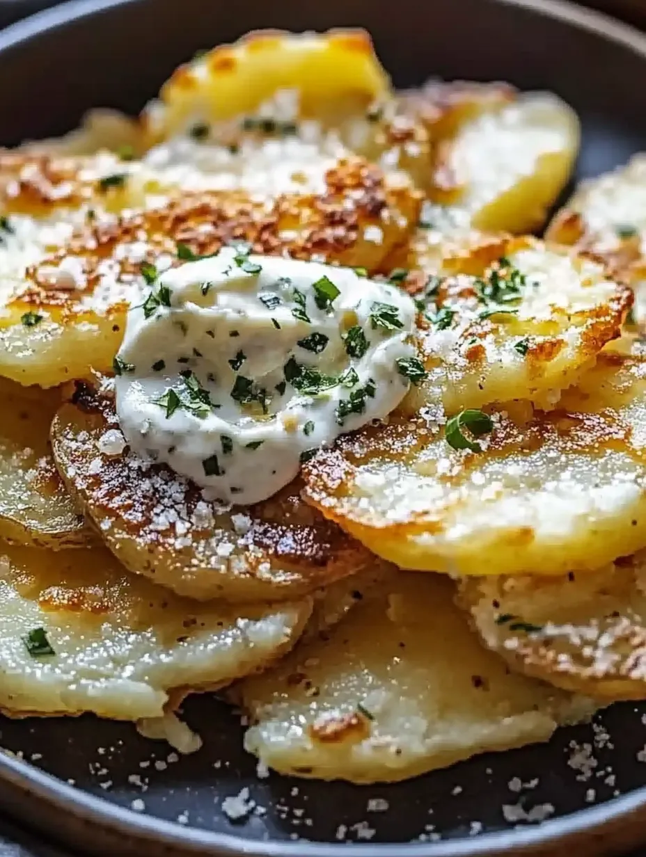 Parmesan Smashed Potatoes with Garlic Dip Recipe