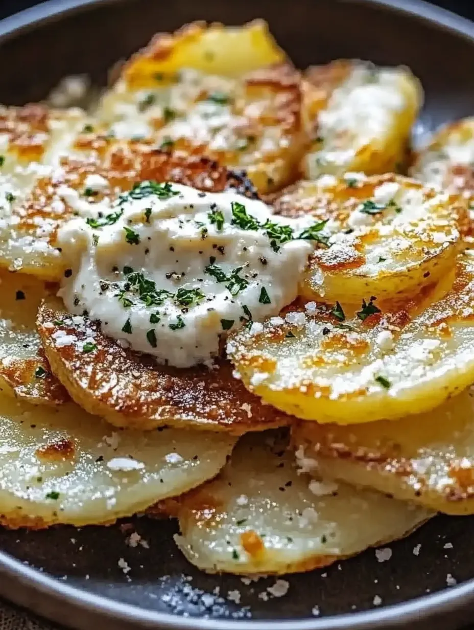 Easy Parmesan Smashed Potatoes with Garlic Dip Recipe