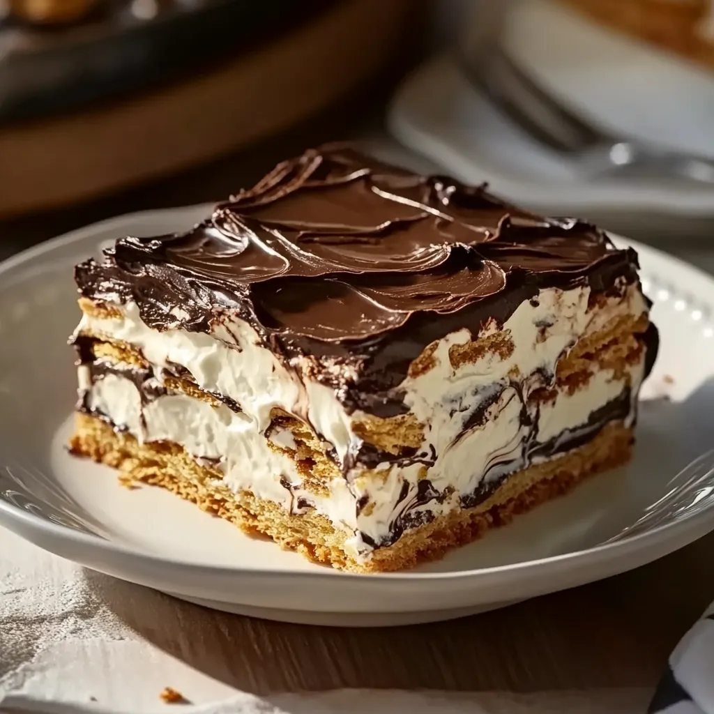 No-Bake Chocolate Eclair Cake