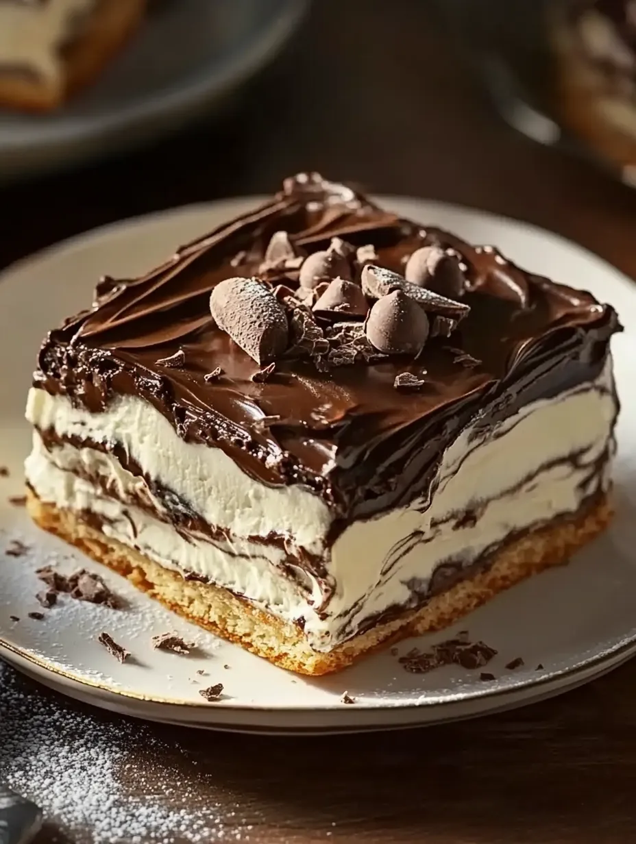 Easy No-Bake Chocolate Eclair Cake