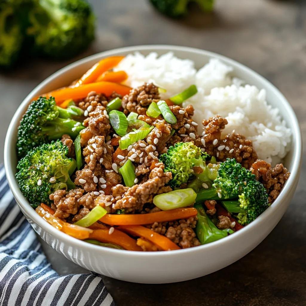 Ground Turkey Teriyaki Stir Fry