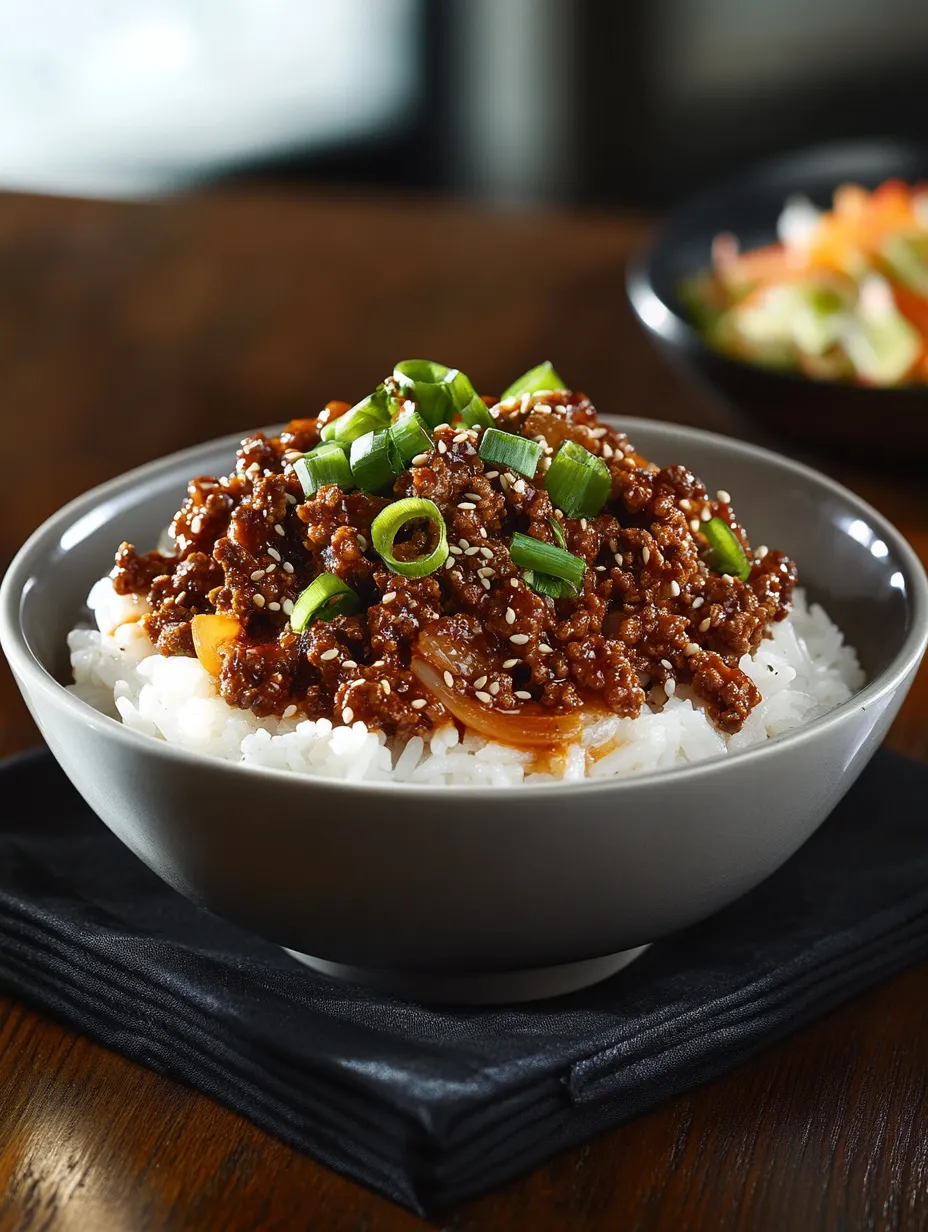 Easy Delicious Korean Ground Beef Bowl Recipe