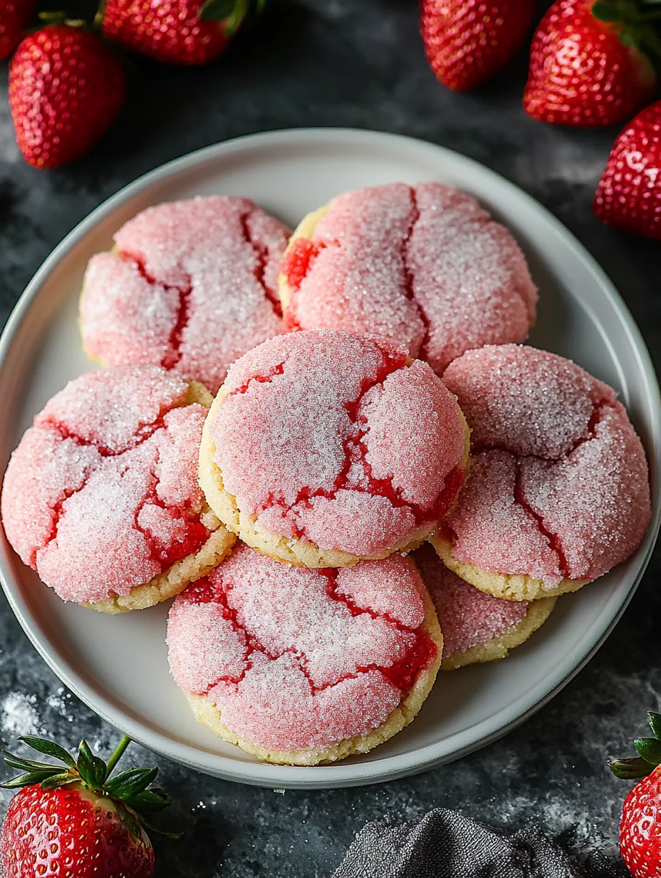 Easy Strawberry Sugar Cookies