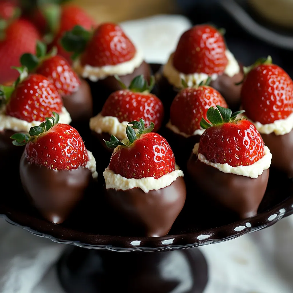 Chocolate Covered Cheesecake Strawberries