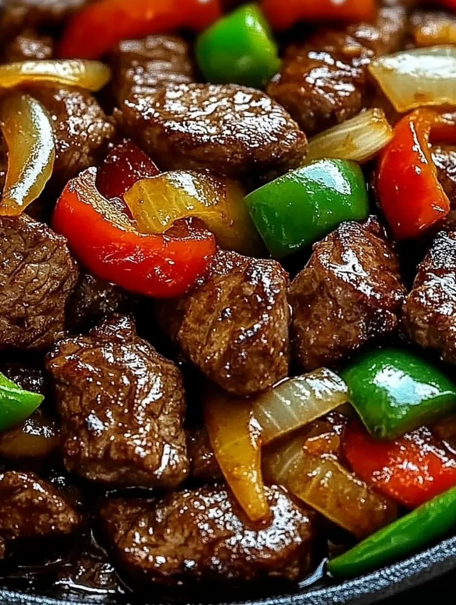 Pepper Steak with Bell Peppers and Onion Recipe