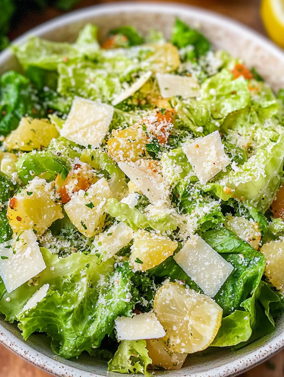 Lemon Parmesan Lettuce Salad Recipe