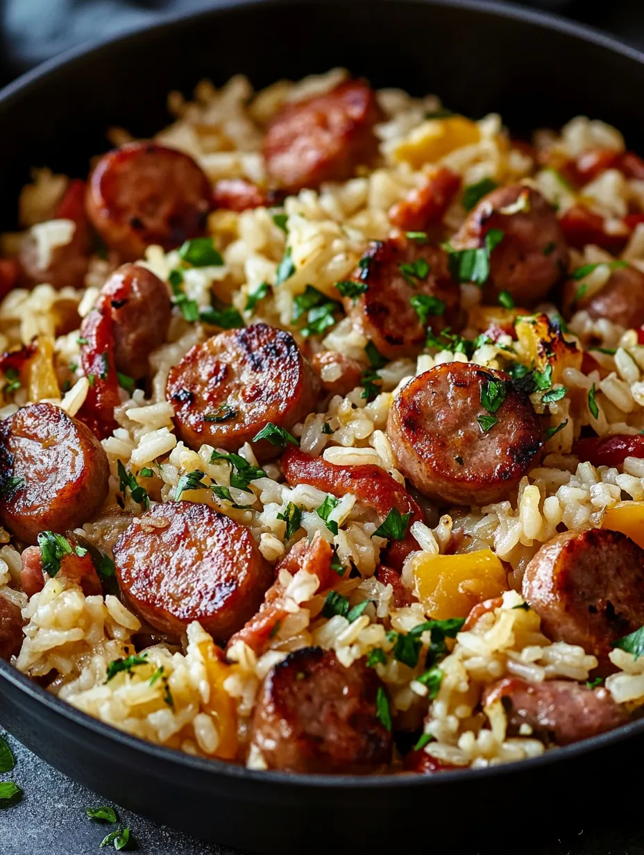 SAUSAGE AND RICE SKILLET RECIPE