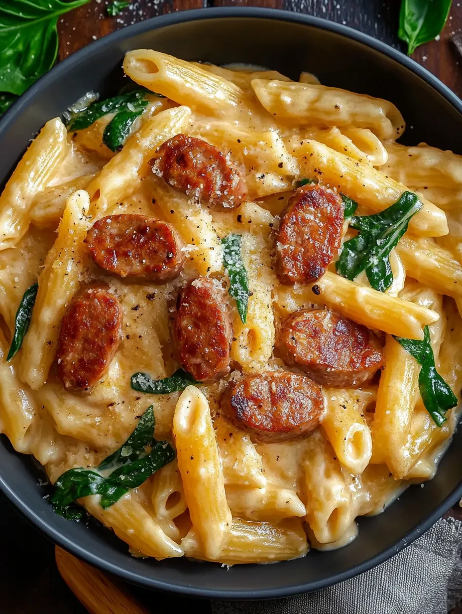 CREAMY CAJUN SAUSAGE PASTA RECIPE