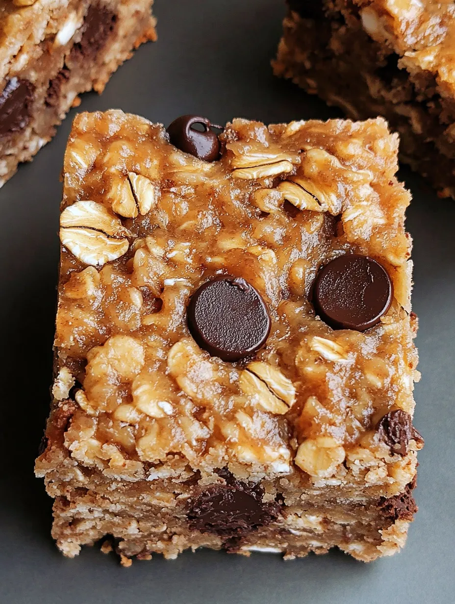 Healthy Chocolate Chip Oatmeal Bars Recipe