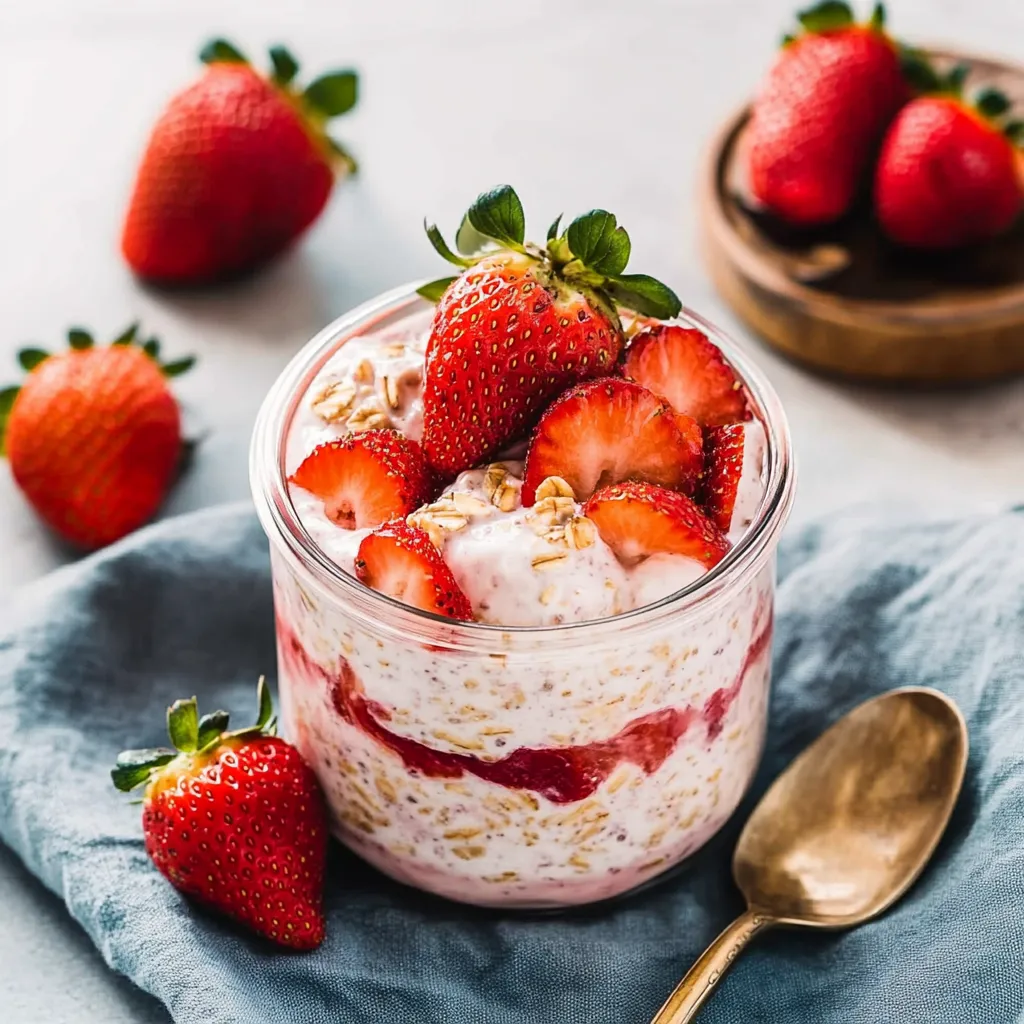 Strawberry Yogurt Overnight Oats