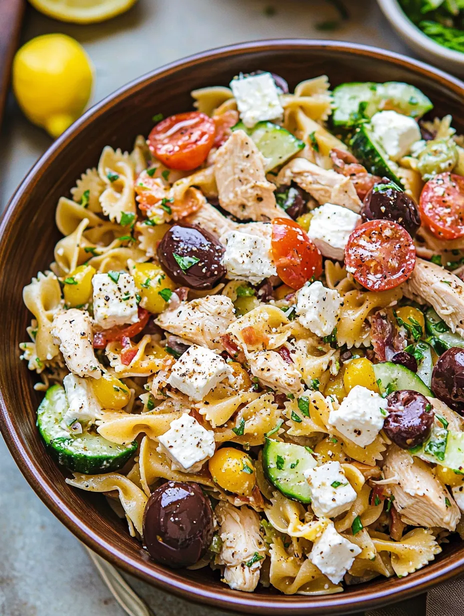 Greek Chicken Pasta Salad Recipe