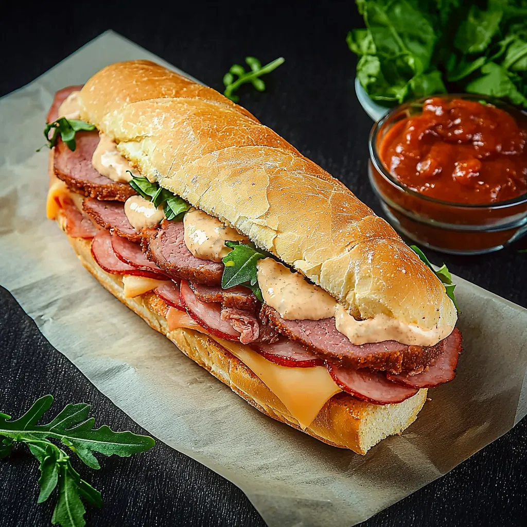 Triple Meat Sub Sandwich