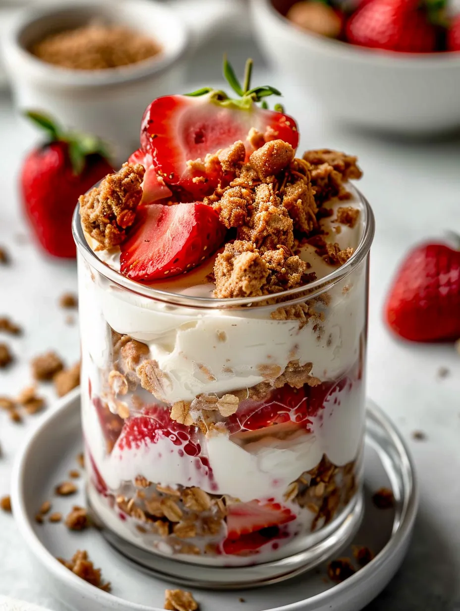 Protein Strawberry Cheesecake Overnight Oats Recipe