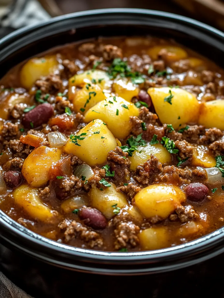 Easy Slow Cooker Cowboy Casserole